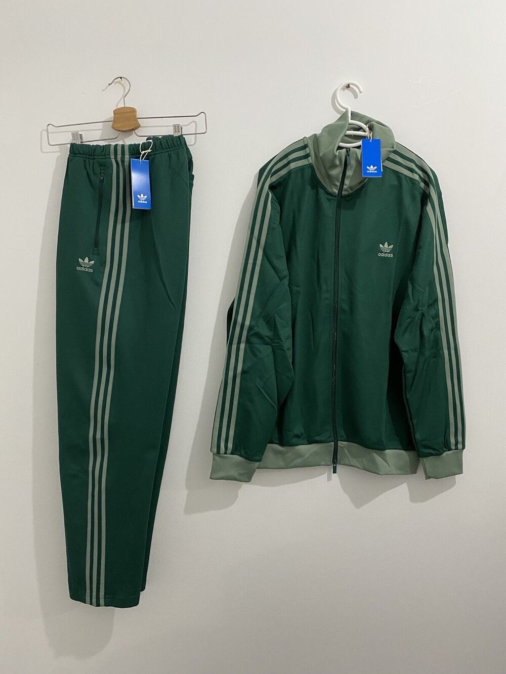 Adidas Originals Beckenbauer Tracksuit Collegiate Green Silver Green Size 2XL